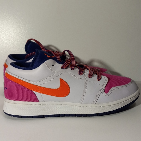 Air Jordan 1 Low GS 'Fire Pink Hyper Crimson' - Picture 1 of 7
